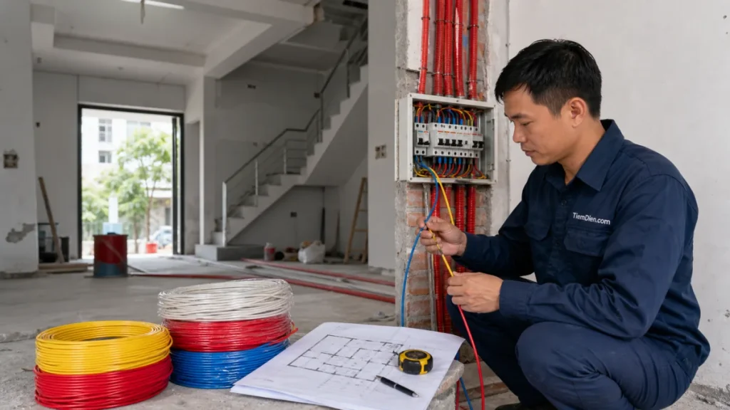 Nhà 2 tầng dùng dây điện gì? Tiêu chuẩn chọn cáp