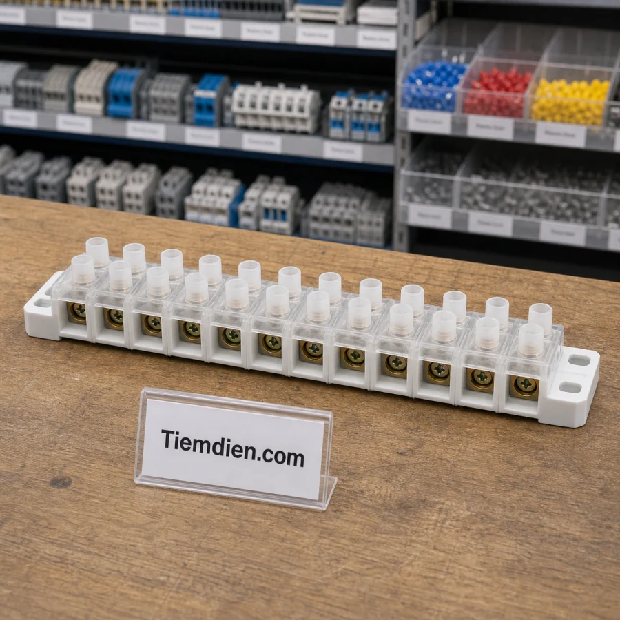 Cầu đấu domino 60A (cầu nối dây 12 cực)