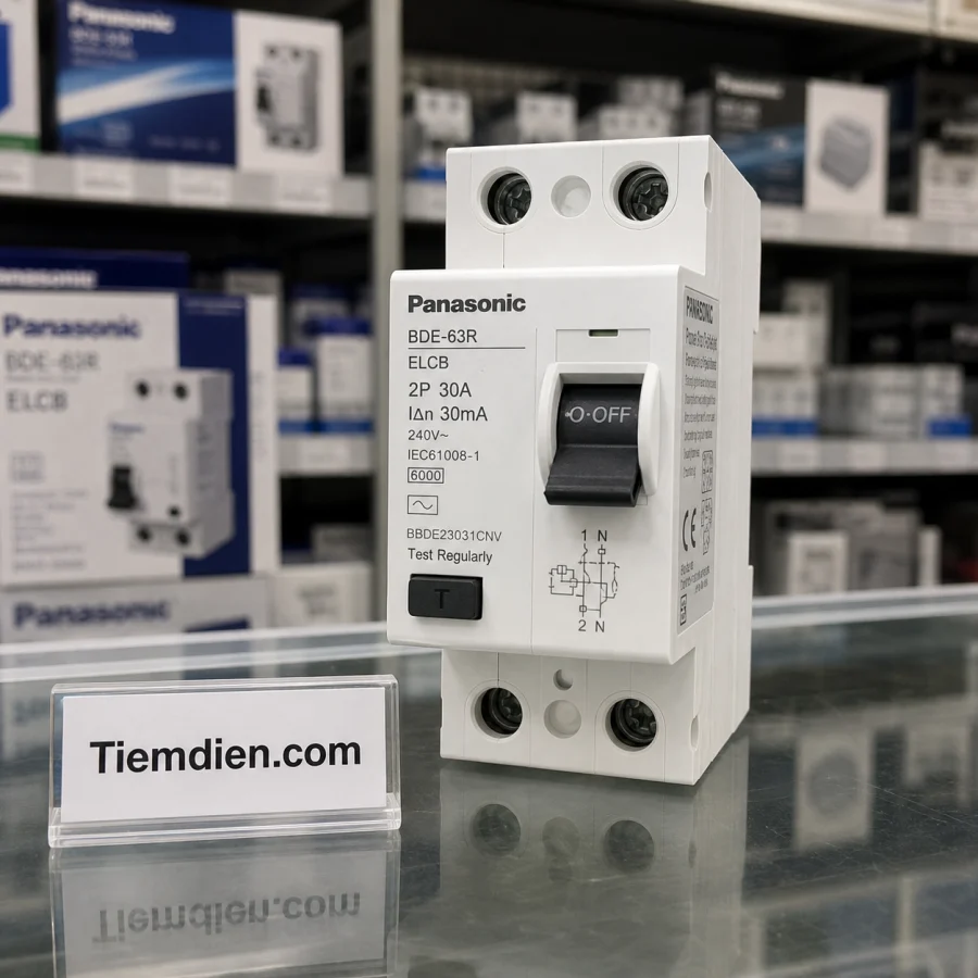 ELCB Panasonic 2P 30A 30mA — Chống giật mạch nhánh