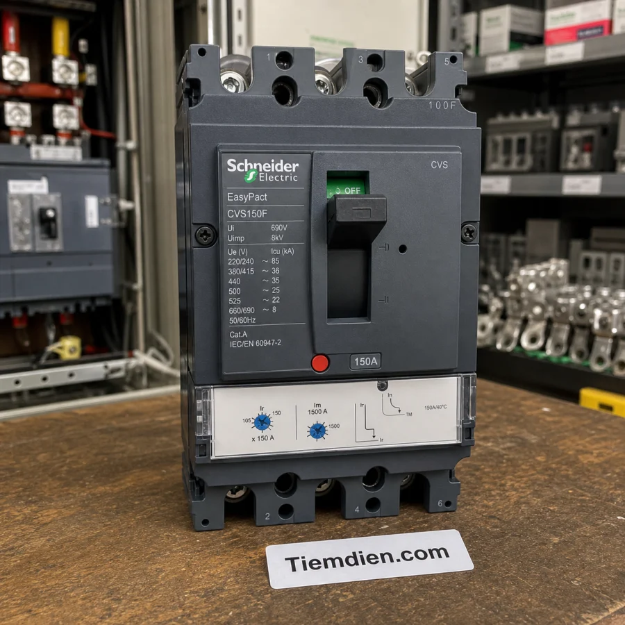 MCCB Schneider EasyPact CVS 3P 150A 25kA
