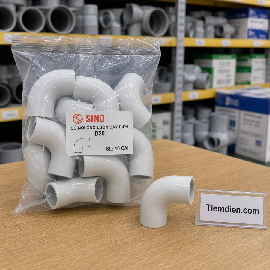 Co nối ống luồn dây điện Ø20mm SINO (gói 10)