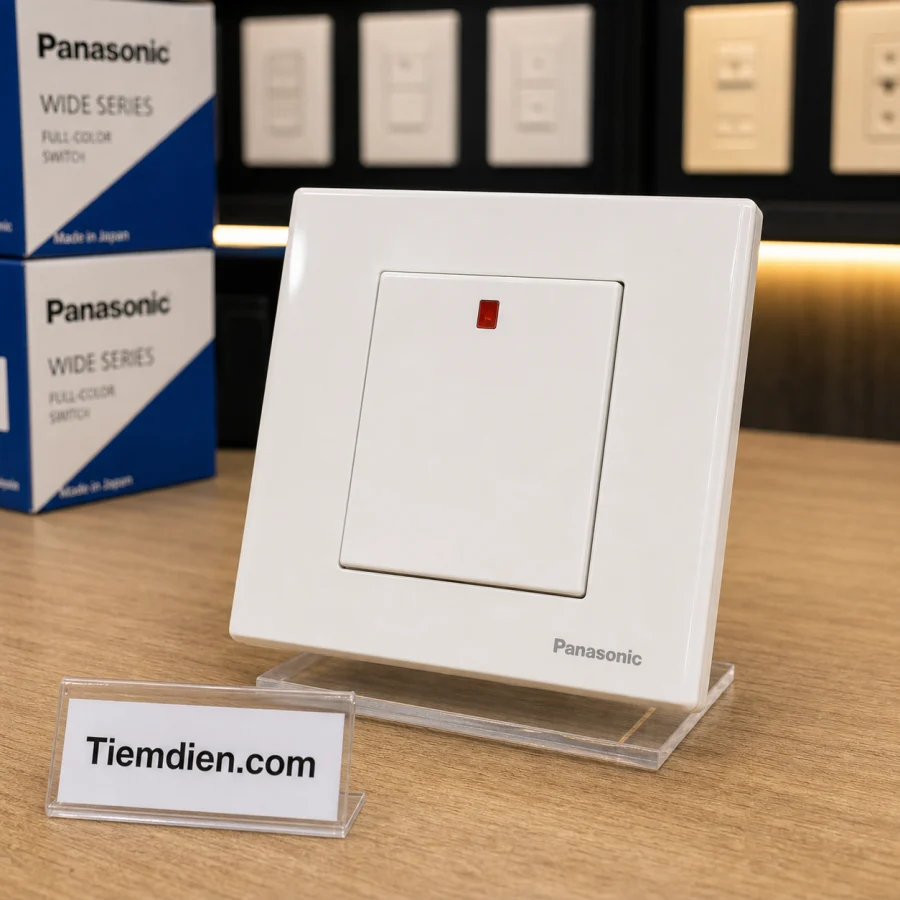 Công tắc đơn có đèn báo Panasonic Wide