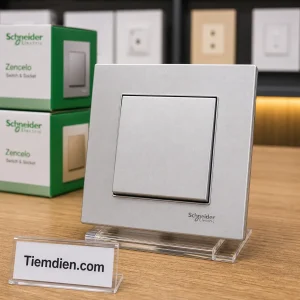 Công tắc đơn Schneider Zencelo (mặt nhôm)