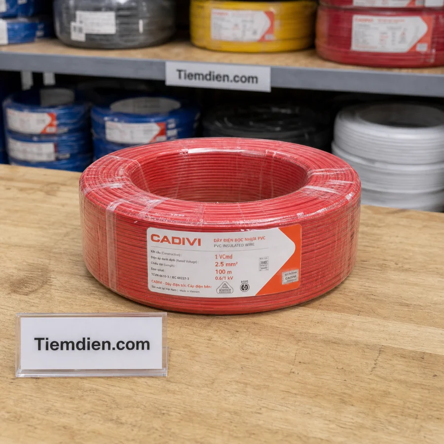 Dây điện đơn Cadivi VCmd 2.5mm² (cuộn 100m)