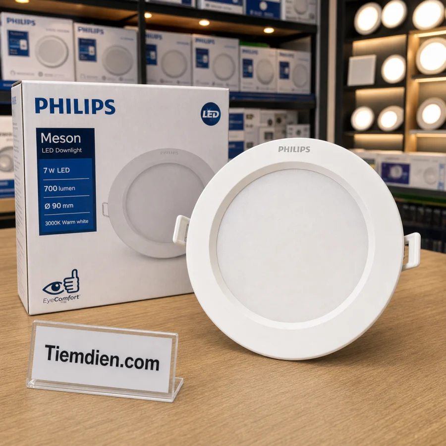 Đèn LED Downlight Philips Meson 7W (Ø90)