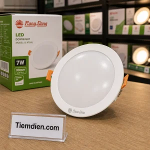 Đèn LED Downlight Rạng Đông 7W mặt cong (Ø90)