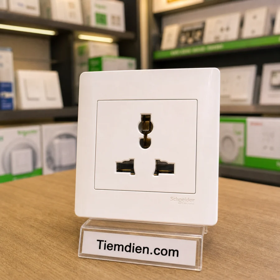 Ổ cắm 3 chấu Schneider Unica 16A (trắng)