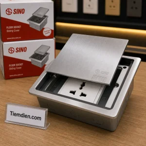 Ổ cắm âm sàn SINO 3 chấu (nắp trượt)