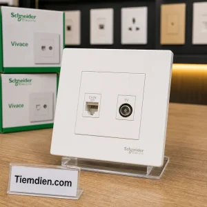 Ổ cắm mạng LAN Cat6 + TV Schneider Vivace
