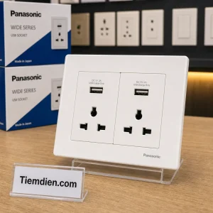 Ổ cắm đôi tích hợp 2 cổng USB Panasonic