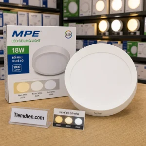 Đèn LED Ốp Trần Đổi Màu MPE 18W (3 chế độ)