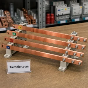 Thanh đồng busbar 3 pha + trung tính (bộ tủ điện)