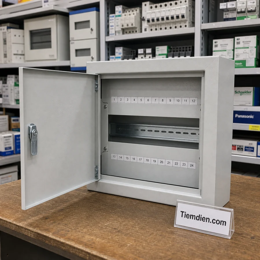 Tủ điện kim loại nổi 24 module (sơn tĩnh điện)